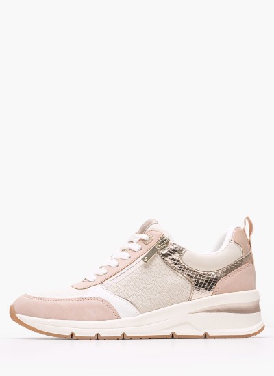 Γυναικείες Πλατφόρμες Χαμηλές 22305 Χρυσό ECOleather Tamaris