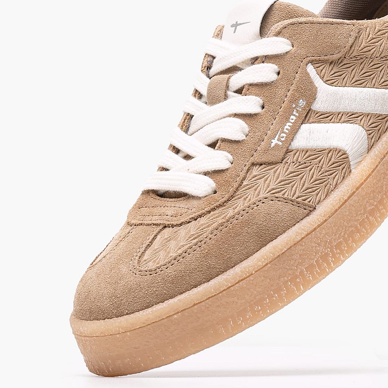 Women Casual Shoes 23723 Taupe Buckskin Tamaris