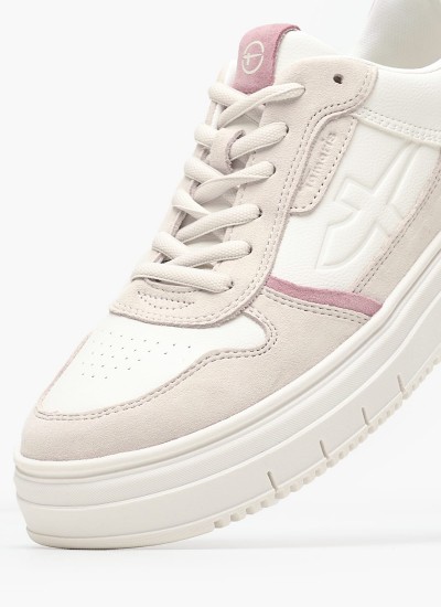 Γυναικείες Πλατφόρμες Χαμηλές 22305 Χρυσό ECOleather Tamaris