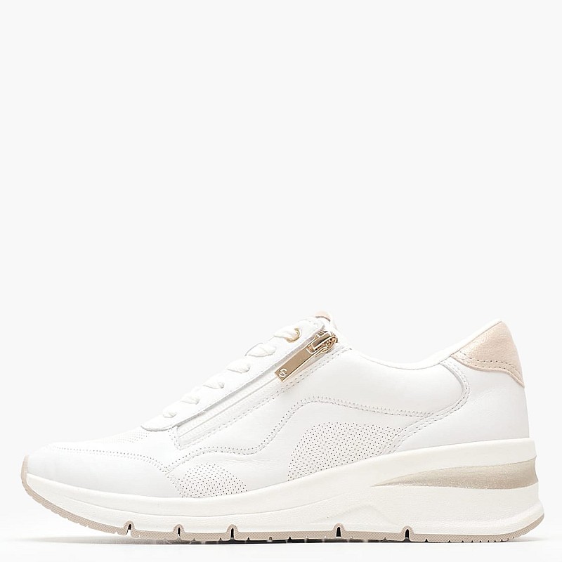 Women Casual Shoes 23761 White Leather Tamaris