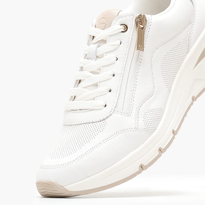 Women Casual Shoes 23761 White Leather Tamaris