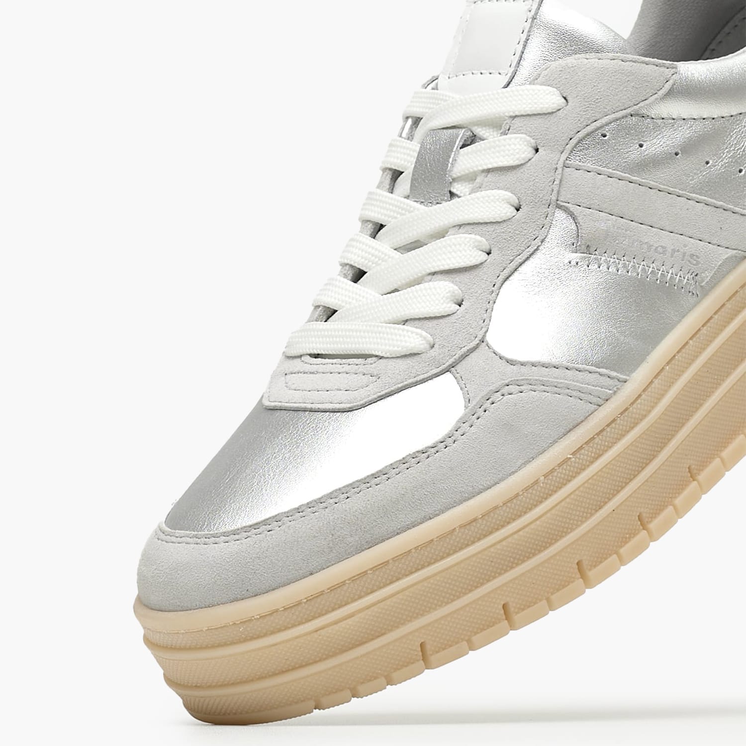 Γυναικεία Παπούτσια Casual 23773.S Ασημί Δέρμα Tamaris