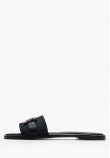 Γυναικεία Flats 27100 Μαύρο Ψάθα Tamaris