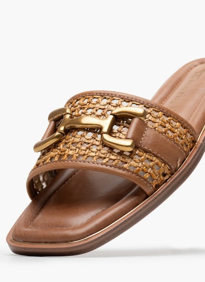 Γυναικείες Πλατφόρμες Χαμηλές 22305 Χρυσό ECOleather Tamaris