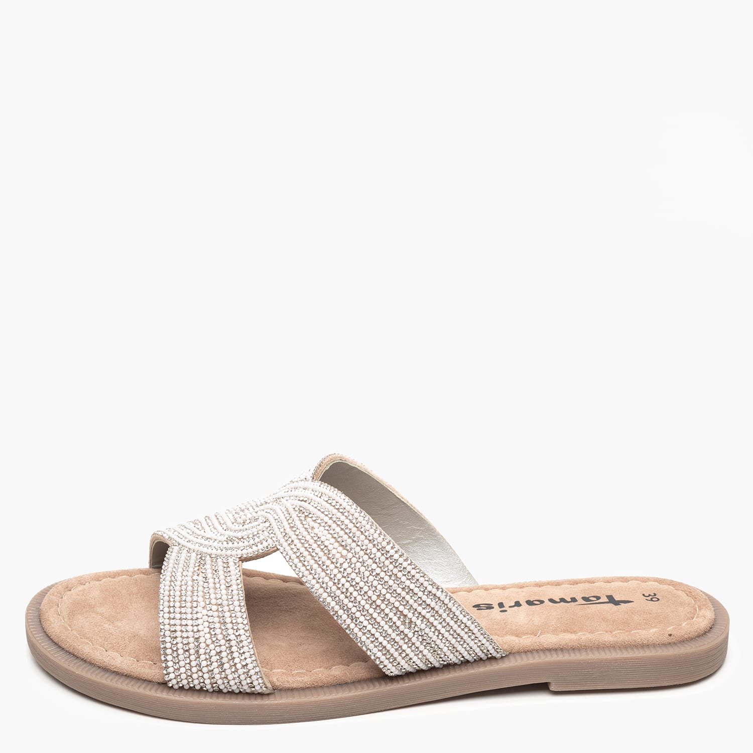 Γυναικεία Flats 27113 Ασημί Δέρμα Tamaris