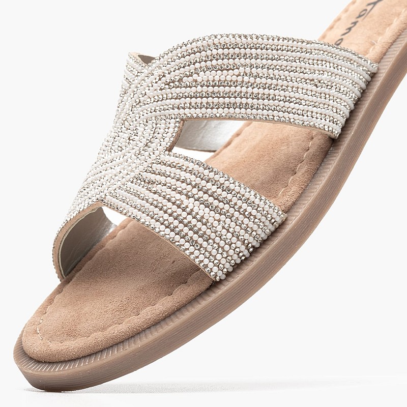 Γυναικεία Flats 27113 Ασημί Δέρμα Tamaris