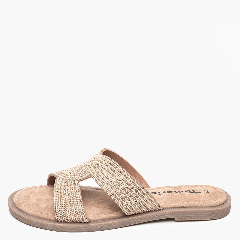 Γυναικεία Flats 27113 Μπρονζέ Δέρμα Tamaris