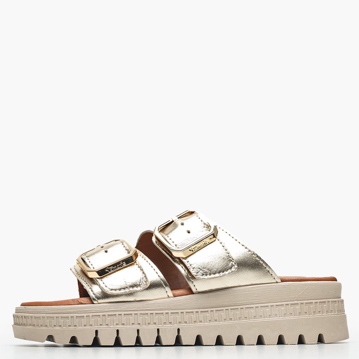 Γυναικεία Mules 27202 Χρυσό Δέρμα Tamaris