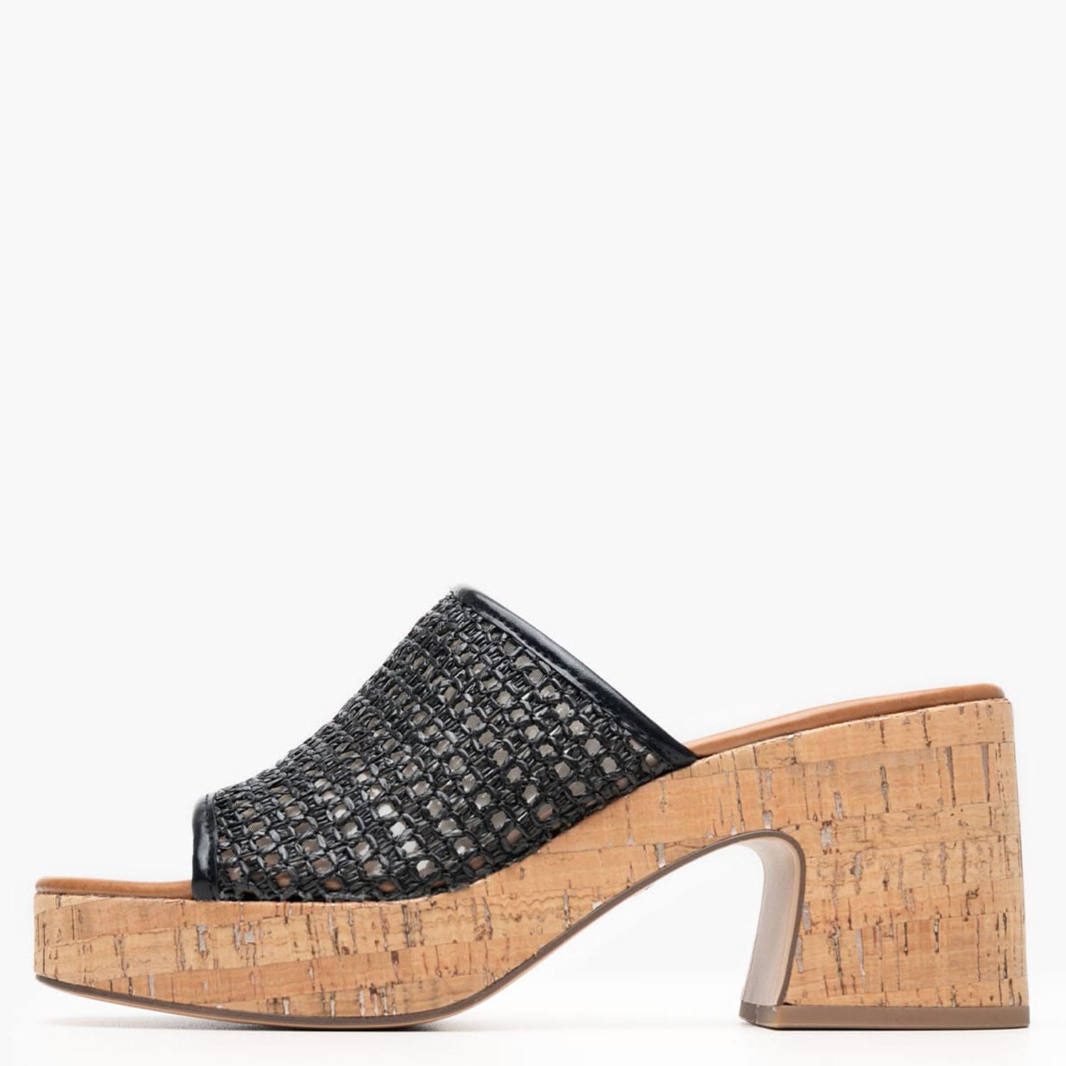 Γυναικεία Mules 27212 Μαύρο Ψάθα Tamaris