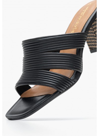 Γυναικεία Mules Heel.M Μαύρο Δέρμα Calvin Klein