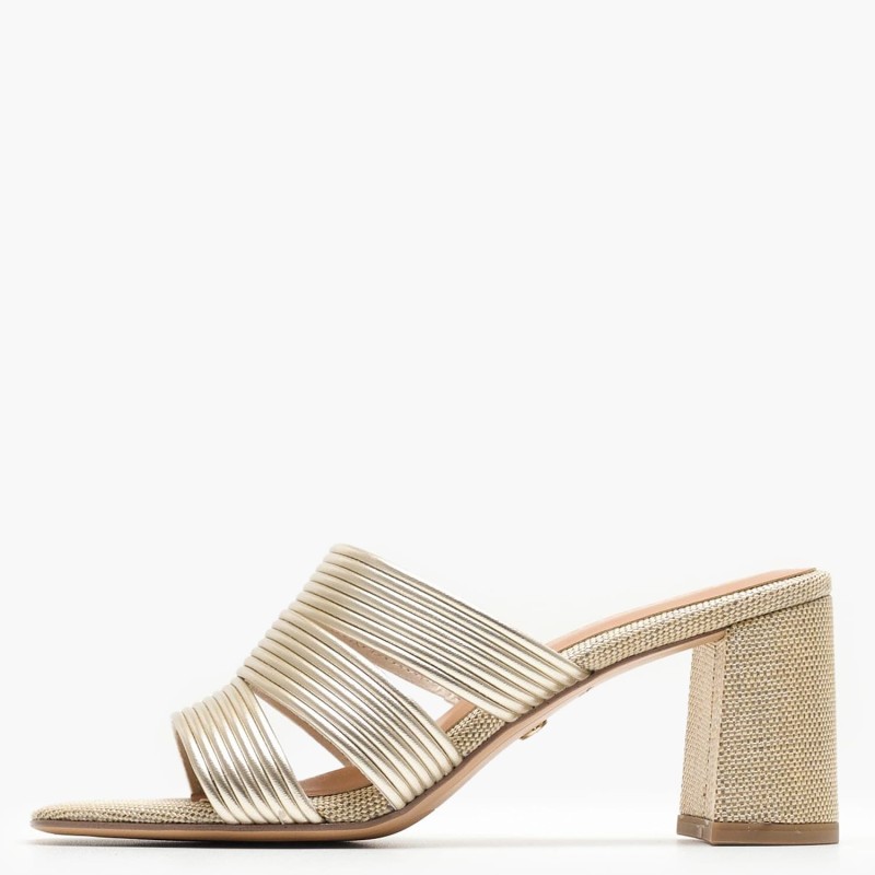 Women Mules 27226 Gold ECOleather Tamaris