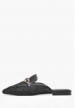 Γυναικεία Mules 27302 Μαύρο Ψάθα Tamaris