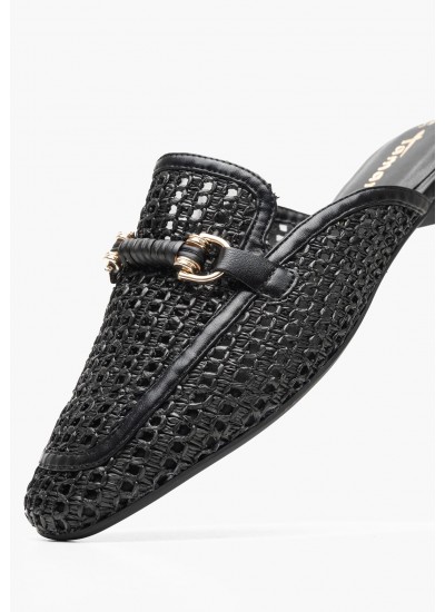 Γυναικεία Mules Heel.M Μαύρο Δέρμα Calvin Klein