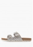 Γυναικεία Flats 27415 Ασημί Δέρμα Tamaris
