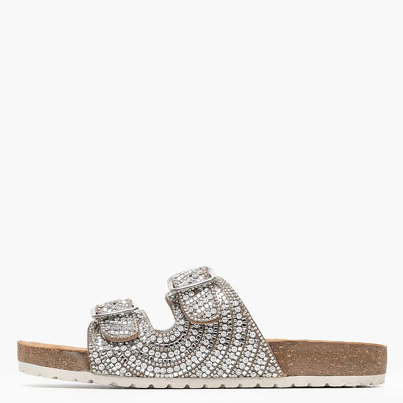 Γυναικεία Flats 27415 Ασημί Δέρμα Tamaris