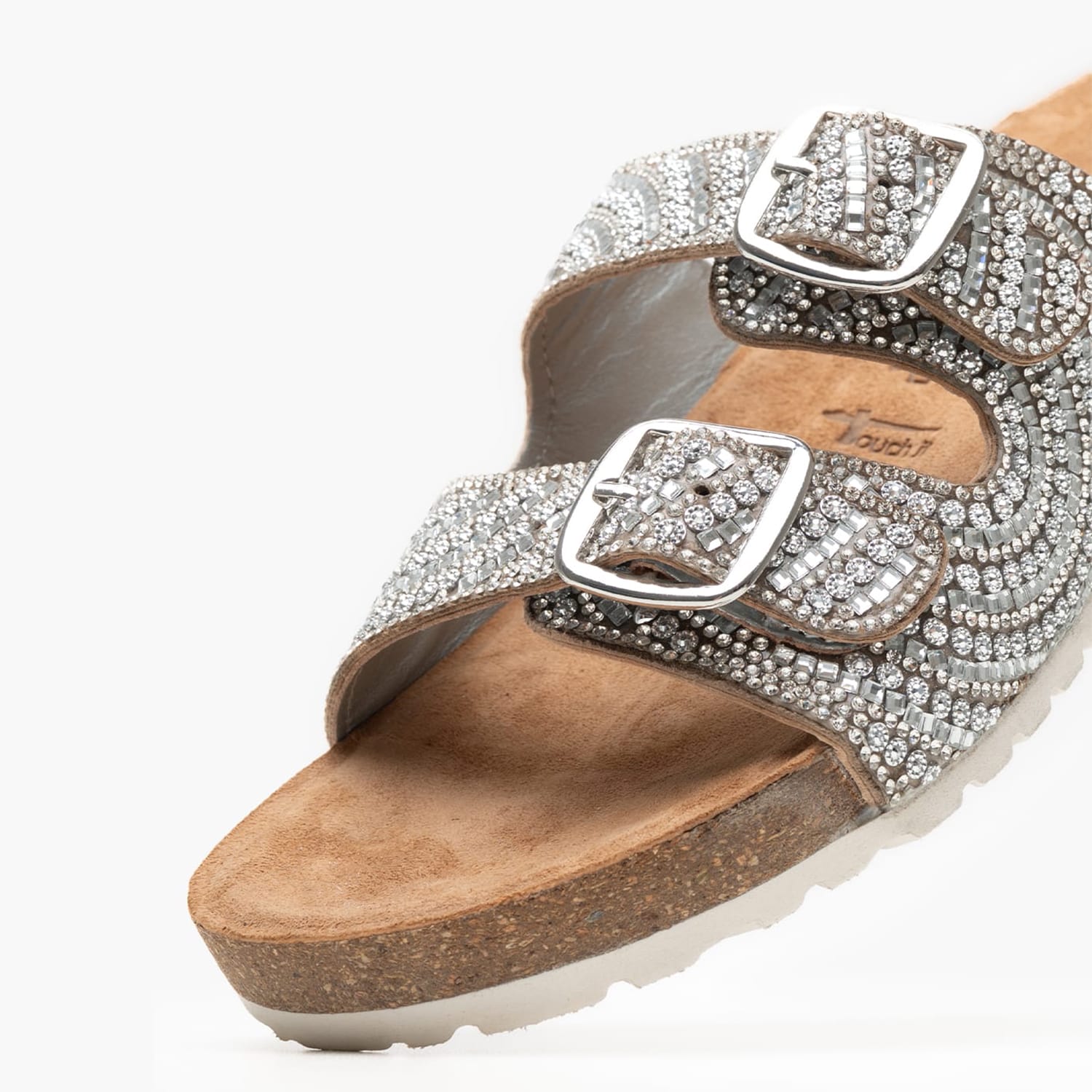 Γυναικεία Flats 27415 Ασημί Δέρμα Tamaris