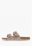 Γυναικεία Flats 27415 Πλατίνα Δέρμα Tamaris