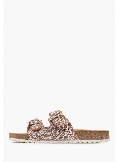 Γυναικεία Flats K6 Ταμπά Δέρμα Komis and Komis