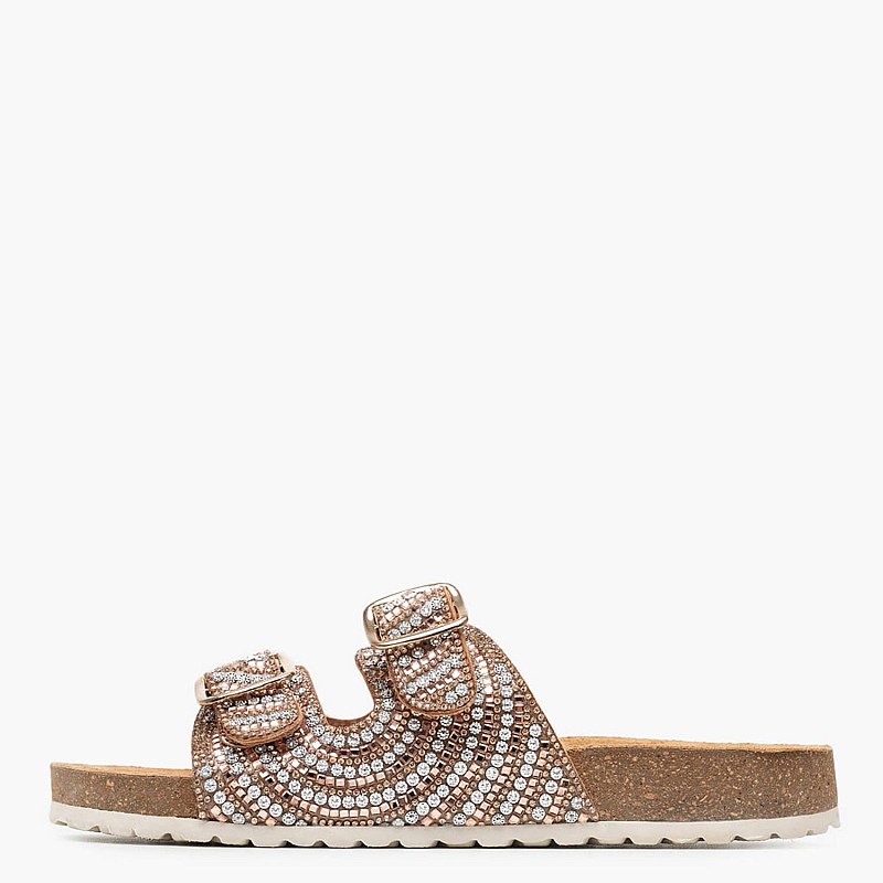 Γυναικεία Flats 27415 Πλατίνα Δέρμα Tamaris