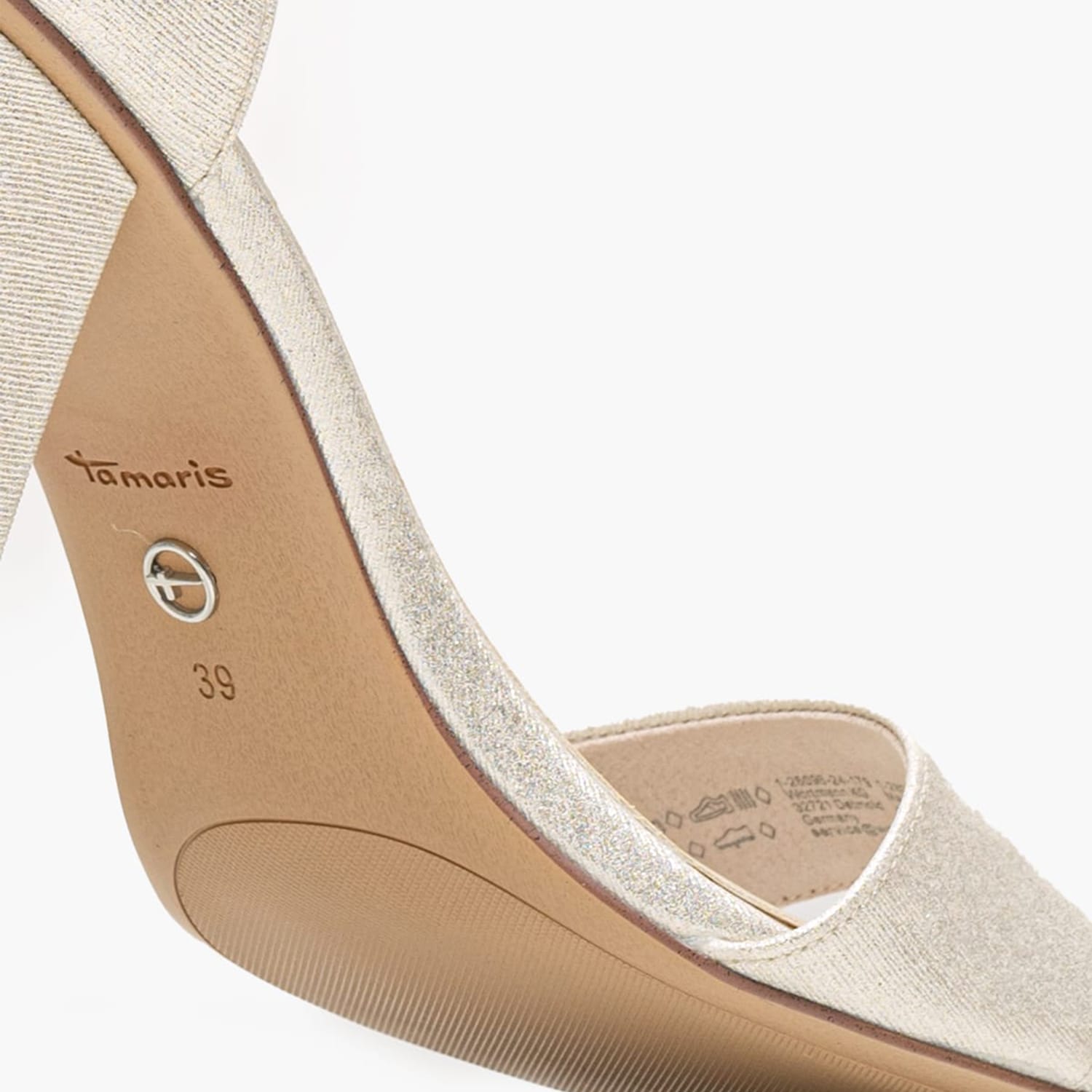 Γυναικεία Πέδιλα 28096 Πλατίνα Glitter Tamaris