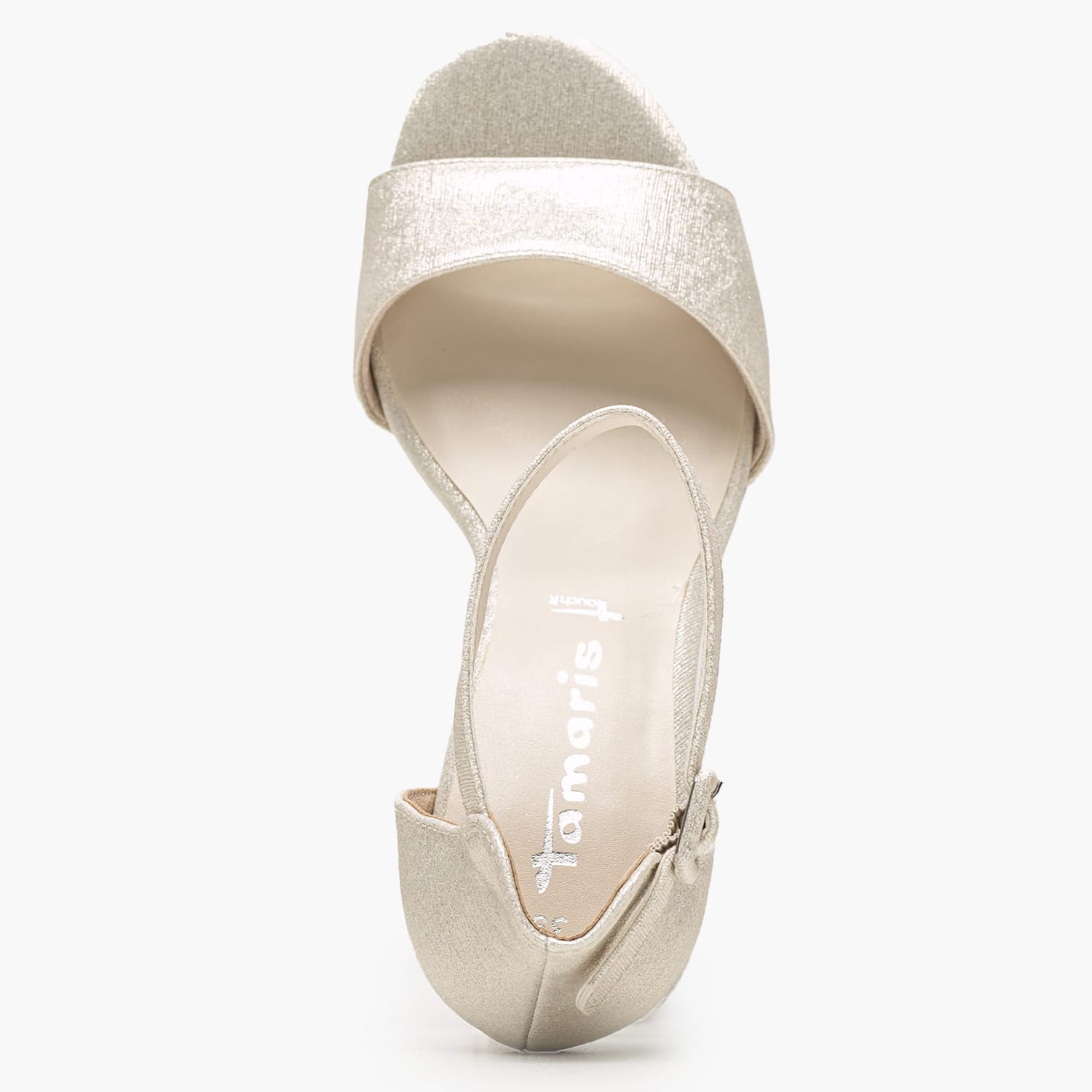 Γυναικεία Πέδιλα 28096 Πλατίνα Glitter Tamaris