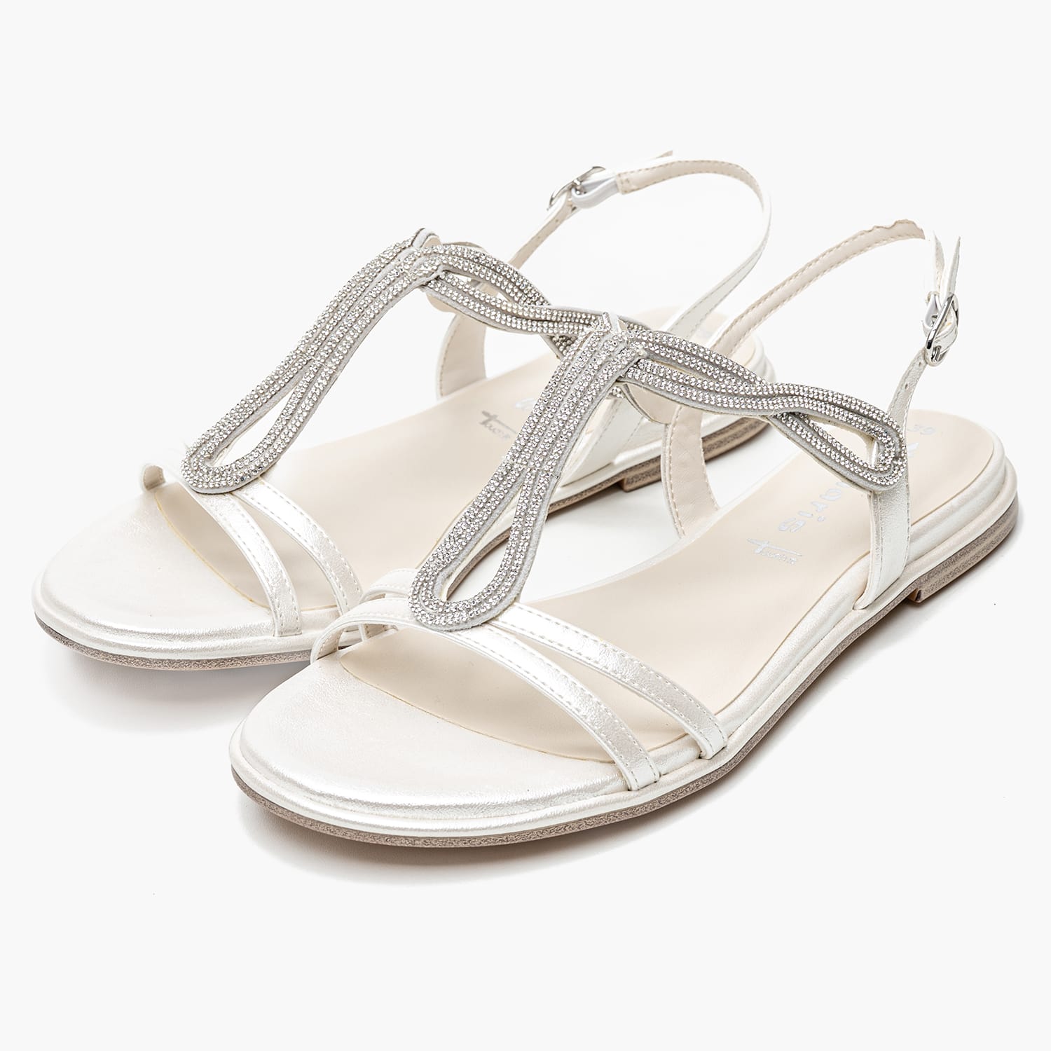 Γυναικεία Flats 28126 Άσπρο ECOleather Tamaris Γυναικεία Flats 28126 Άσπρο ECOleather Tamaris