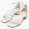 Women Sandals 28205 Silver ECOleather Tamaris