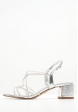 Γυναικεία Πέδιλα Χαμηλά 28236 Ασημί ECOleather Tamaris