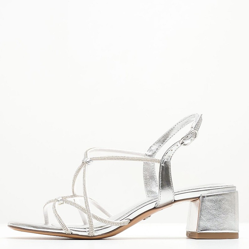 Γυναικεία Πέδιλα 28236 Ασημί ECOleather Tamaris