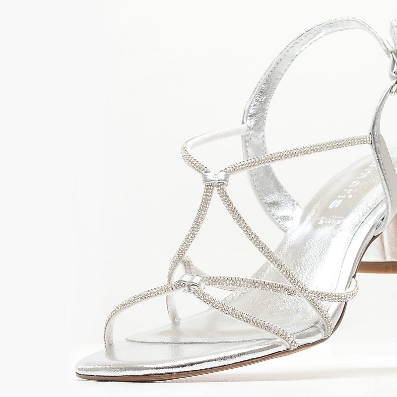 Γυναικεία Πέδιλα 28236 Ασημί ECOleather Tamaris