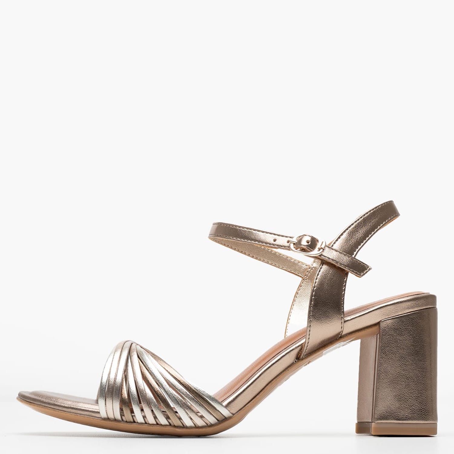 Γυναικεία Πέδιλα 28324 Μπρονζέ ECOleather Tamaris