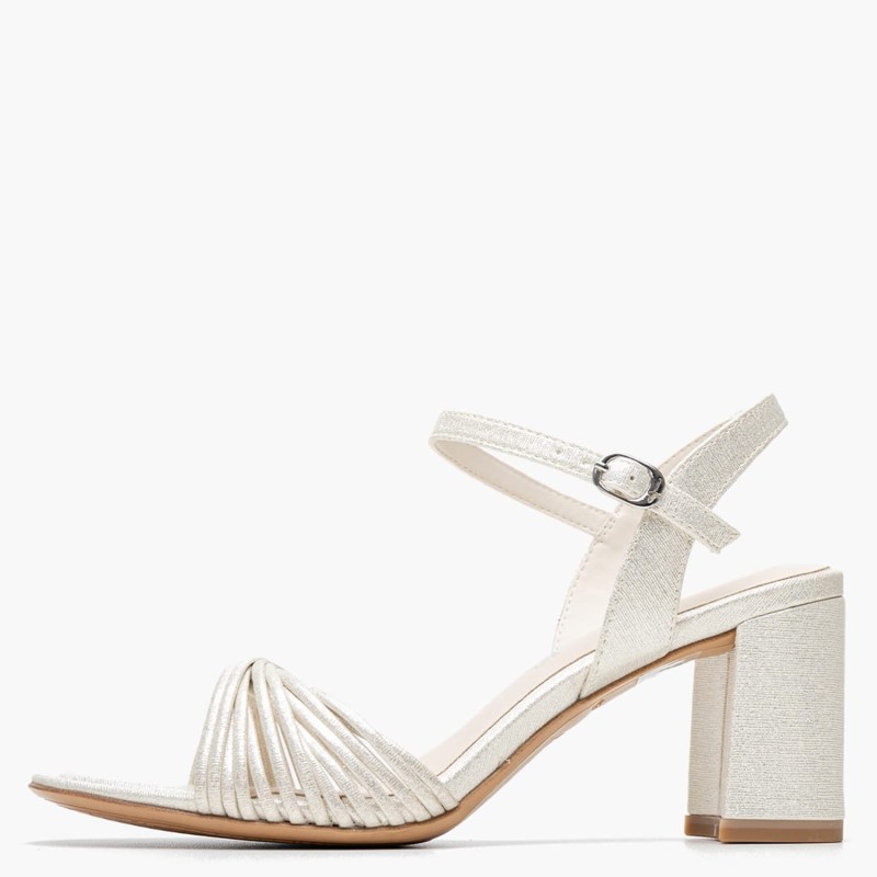Women Sandals 28324 Platinum Glitter Tamaris