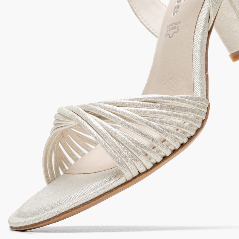 Women Sandals 28324 Platinum Glitter Tamaris
