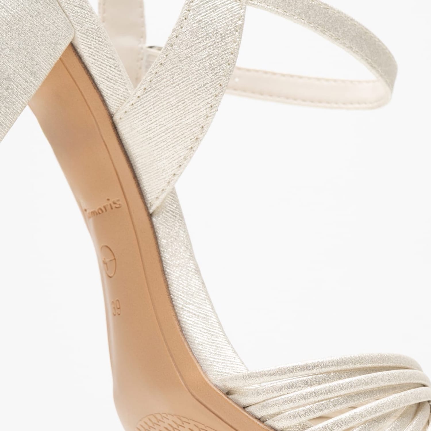 Γυναικεία Πέδιλα 28324 Πλατίνα Glitter Tamaris