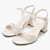 Γυναικεία Πέδιλα 28324 Πλατίνα Glitter Tamaris
