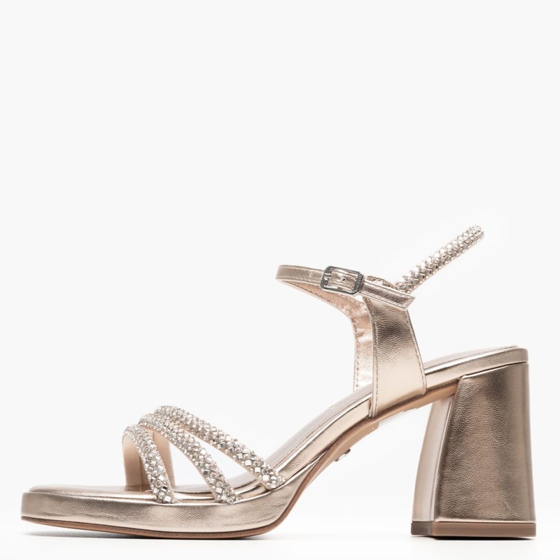 Γυναικεία Πέδιλα 28355 Πλατίνα ECOleather Tamaris