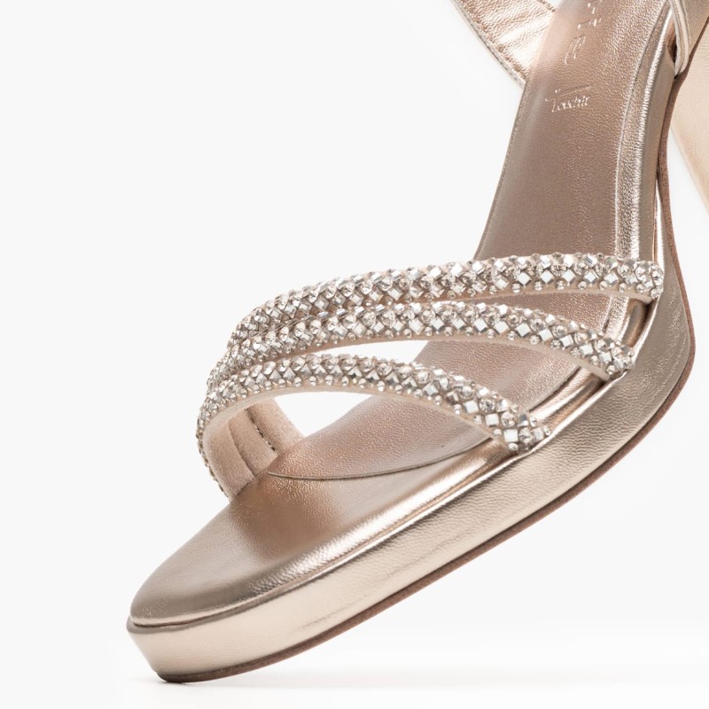 Γυναικεία Πέδιλα 28355 Πλατίνα ECOleather Tamaris