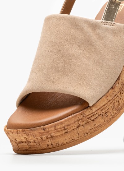 Γυναικείες Πλατφόρμες Χαμηλές 22305 Χρυσό ECOleather Tamaris