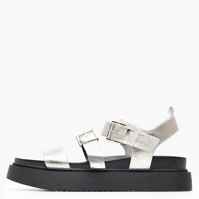 Women Flats 28401 Silver ECOleather Tamaris