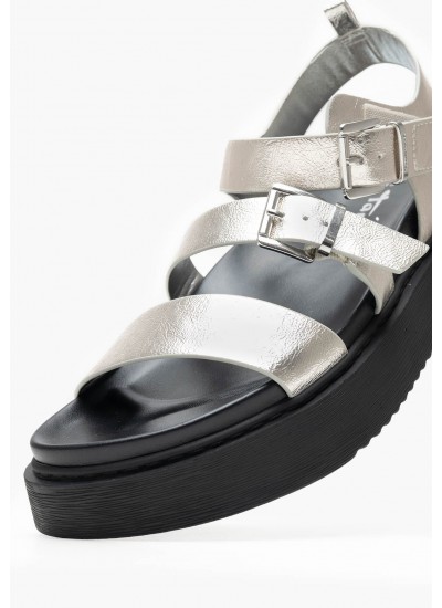 Γυναικεία Flats 28401 Ασημί ECOleather Tamaris