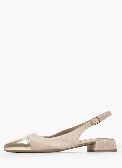 Γυναικείες Πλατφόρμες Χαμηλές 22305 Χρυσό ECOleather Tamaris