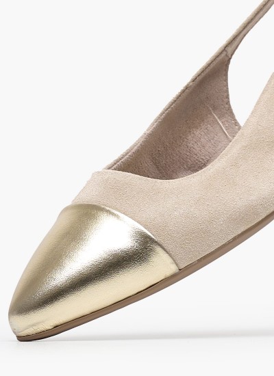 Γυναικείες Πλατφόρμες Χαμηλές 22305 Χρυσό ECOleather Tamaris