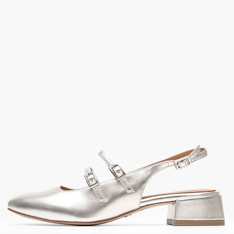 Women Pumps & Peeptoes Low 29510 Silver ECOleather Tamaris