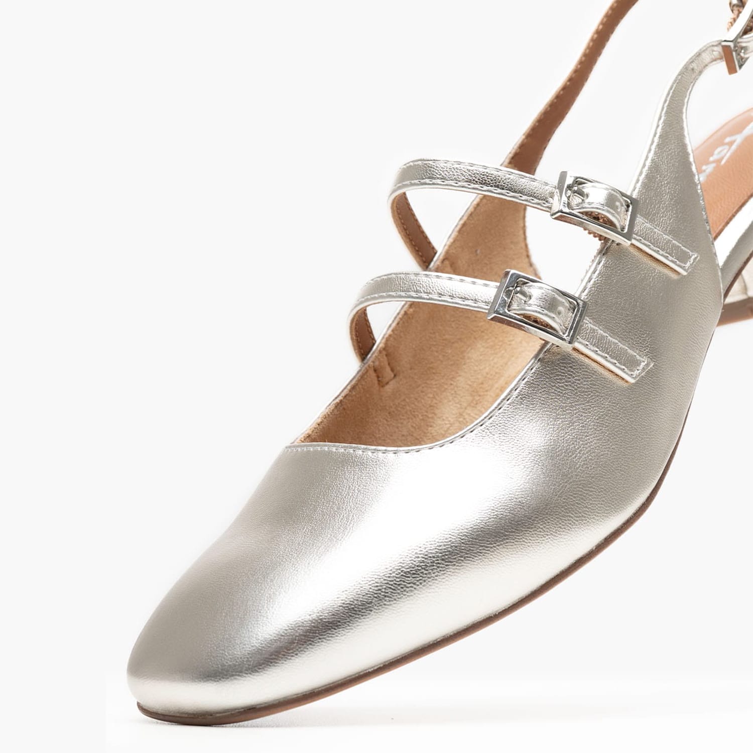 Γυναικείες Γόβες & Peeptoes Χαμηλές 29510 Ασημί ECOleather Tamaris