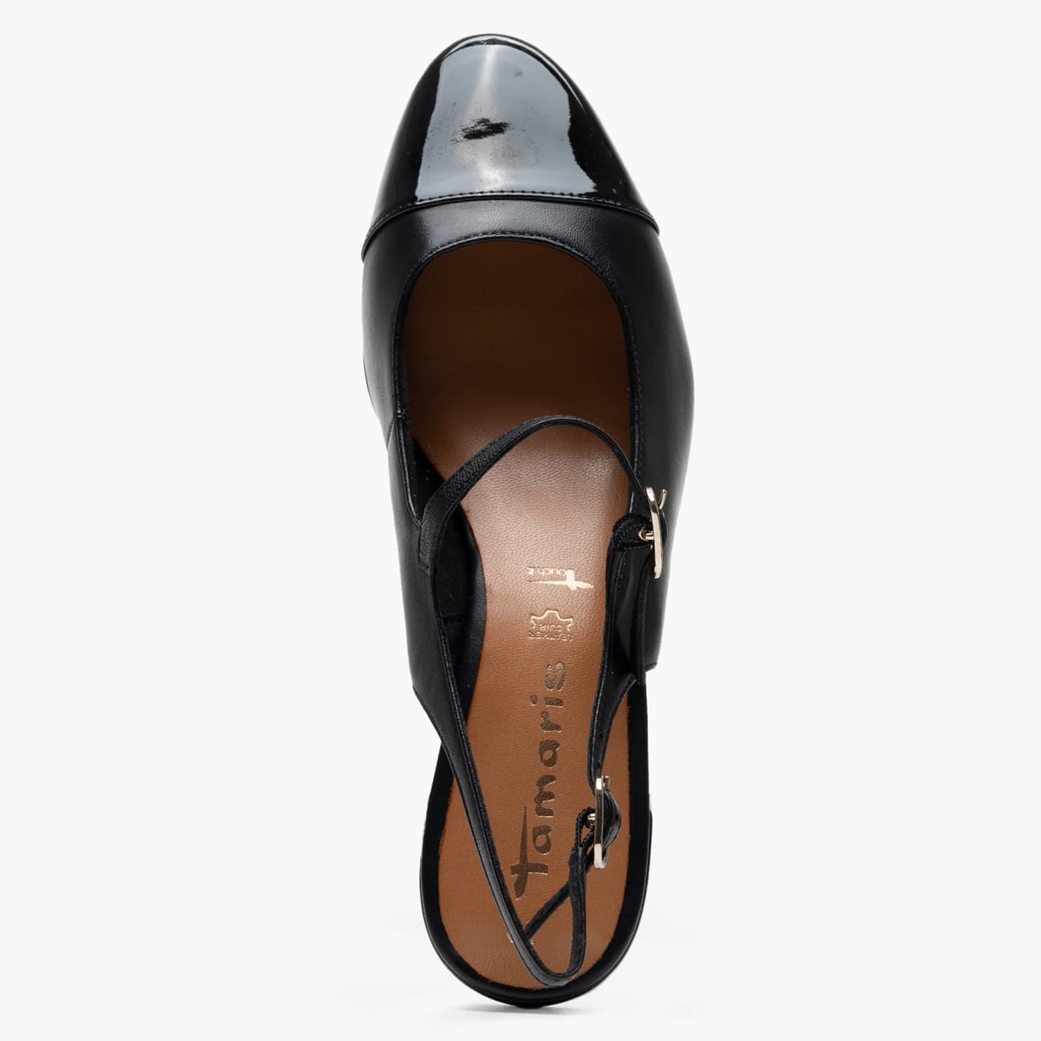 Γυναικείες Γόβες & Peeptoes Χαμηλές 29630 Μαύρο Δέρμα Tamaris Γυναικείες Γόβες & Peeptoes Χαμηλές 29630 Μαύρο Δέρμα Tamaris