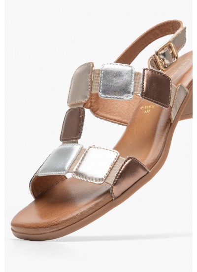 Γυναικεία Παπούτσια Casual Zosma.High Μπεζ Δέρμα Καστόρι Geox