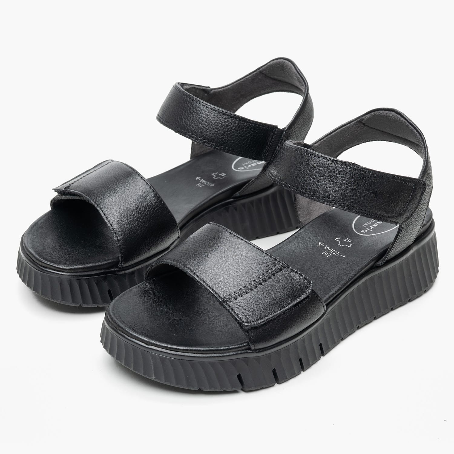 Women Platforms Low 88720 Black Leather Tamaris Women Platforms Low 88720 Black Leather Tamaris