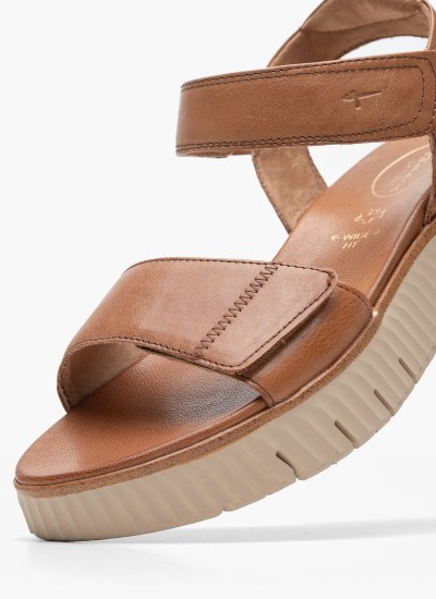 Γυναικείες Πλατφόρμες Χαμηλές 22305 Χρυσό ECOleather Tamaris