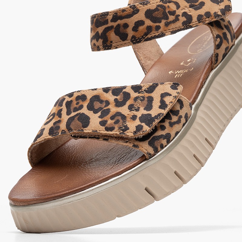 Γυναικείες Πλατφόρμες Χαμηλές 88720 Leopard Δέρμα Νούμπουκ Tamaris