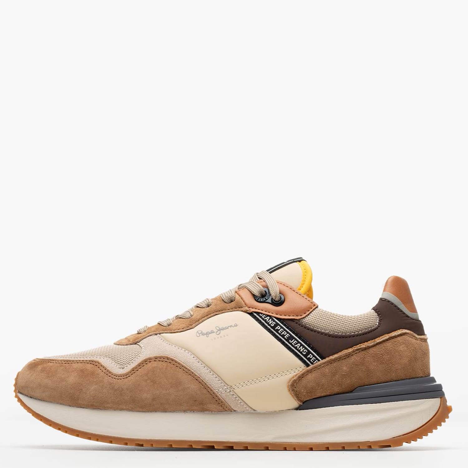 Ανδρικά Παπούτσια Casual Buster.Pro Καφέ Δέρμα Καστόρι-Ύφασμα Pepe Jeans